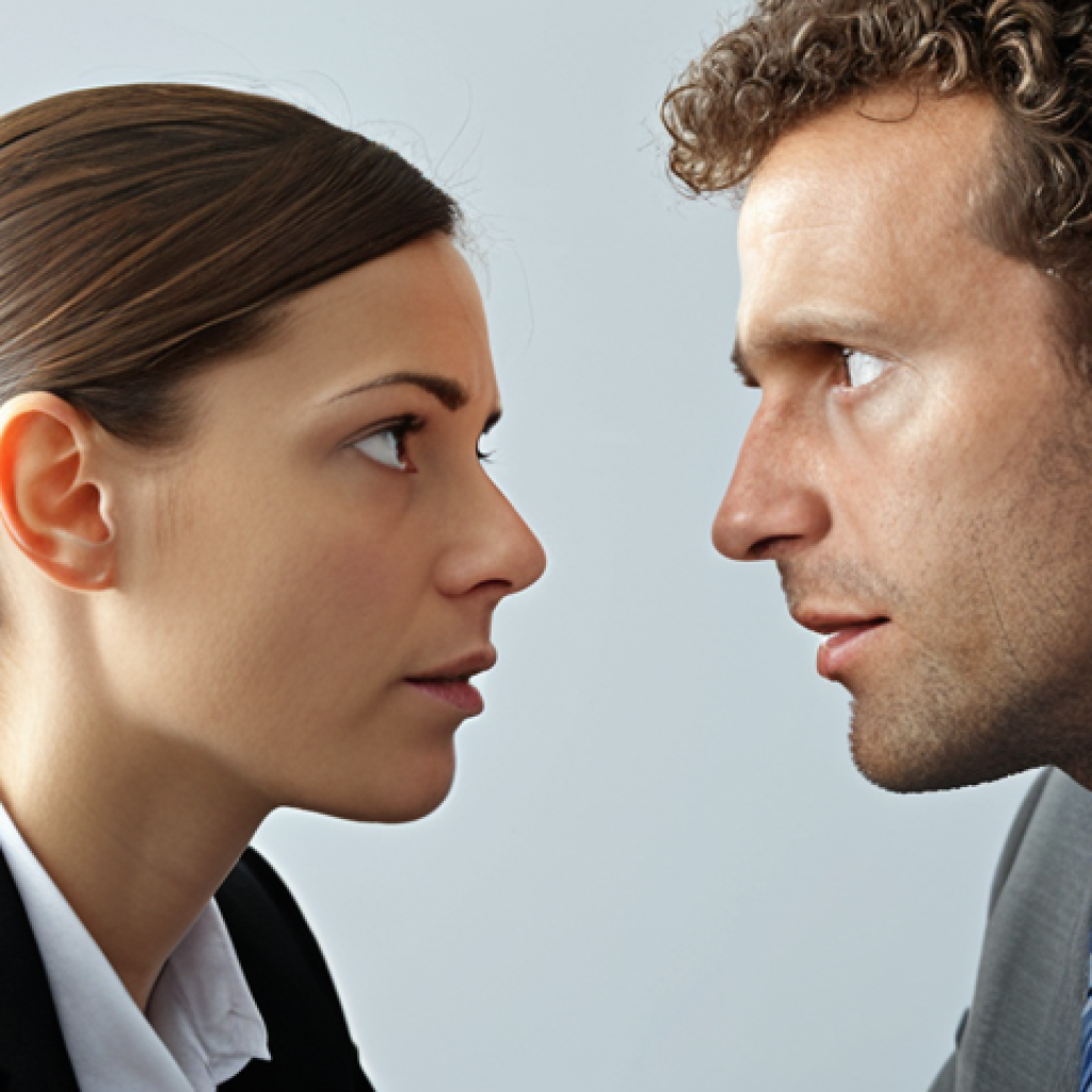 **

*   **Prompt:**  Business negotiation scene. Two individuals actively listening, focusing on each other with intent expressions. Emphasis on body language conveying understanding and empathy.

**