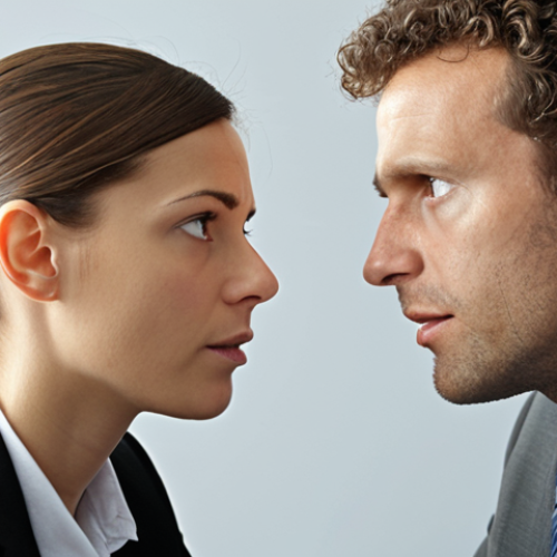 Home 11 **
* **Prompt:** Business negotiation scene. Two individuals actively listening, focusing on each other with intent expressions. Emphasis on body language conveying understanding and empathy.
**