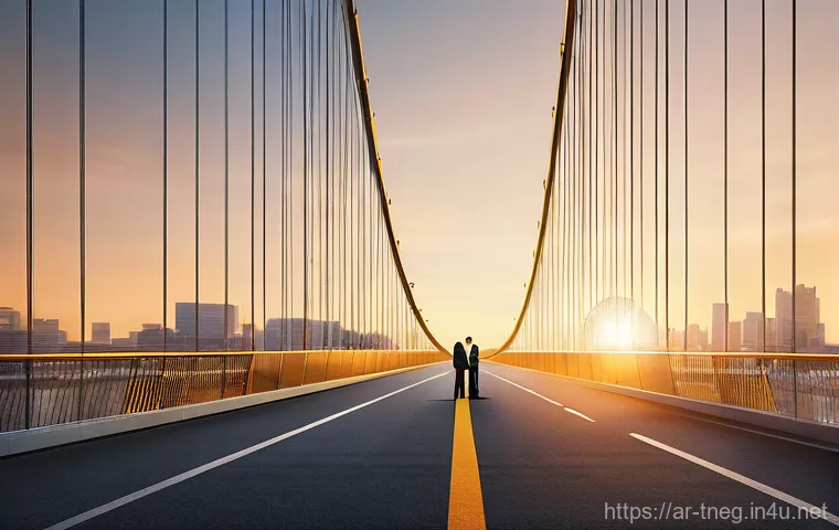 무역협상에서 신뢰 구축의 중요성 - **Prompt:** An inspiring image showcasing the concept of 'Trust as a Treasure' and a 'Bridge in Nego...